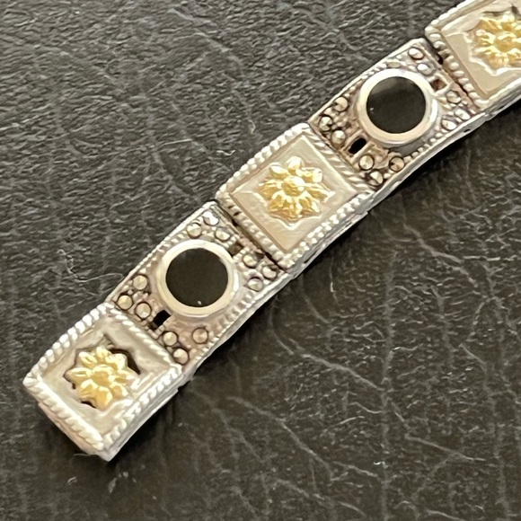 18Kt Gold/Sterling Silver matching set - Picture 3 of 6